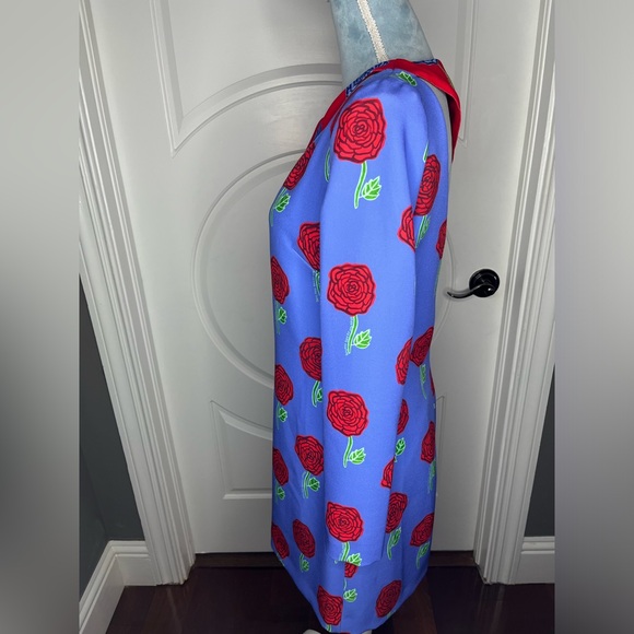 Versace Jeans Couture Roses Printed Cut-Out Crewneck Mini Dress - Picture 8 of 10